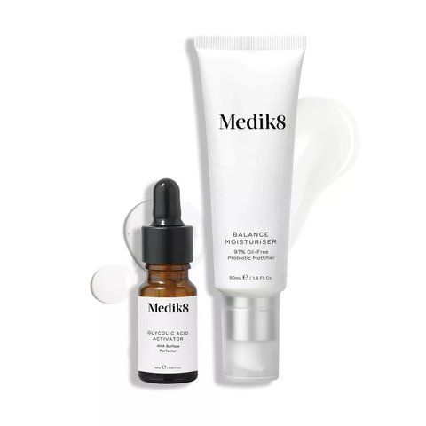Зволожувальний крем + кислотний активатор Medik8 Balance Moisturiser with Glycolic Acid 50 мл &mdash; зволожує без перевантаження P08798 фото